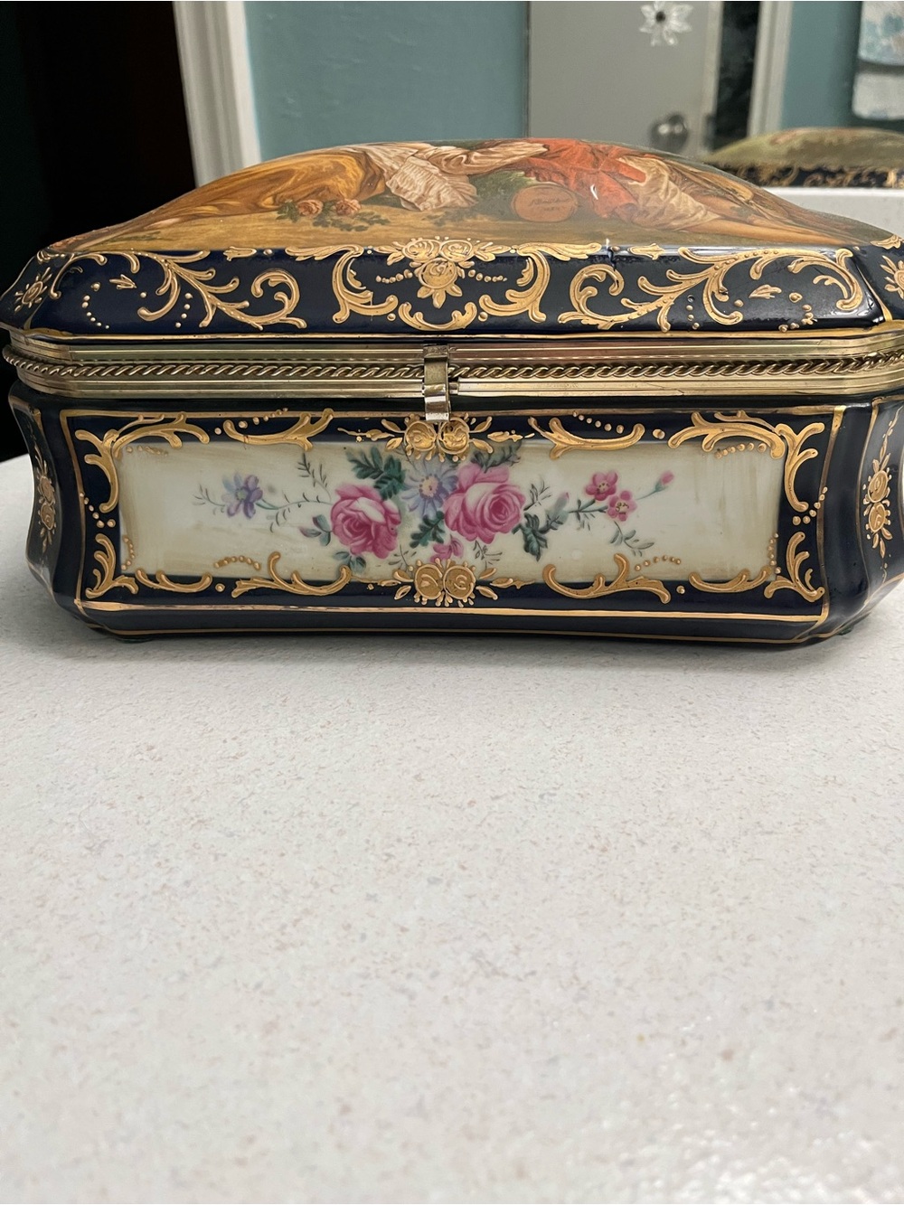 RS Prussia porcelain box